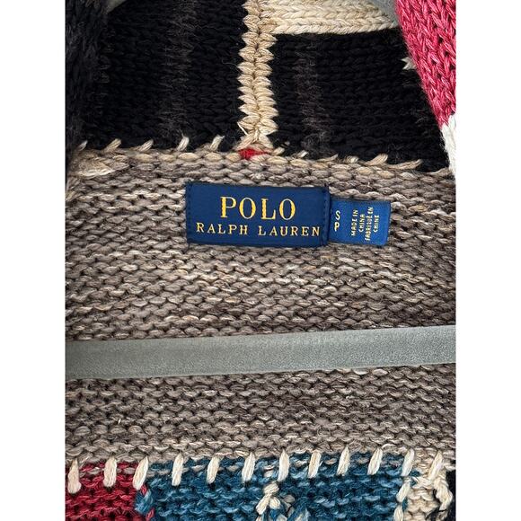 POLO RALPH LAUREN Women's Native Cardigan Beige - Picture 3 of 4